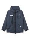Musium Div. Hooded Jacket In Blue