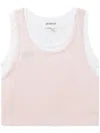 Musium Div. Layered Cotton Tank Top In Pink