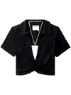Musium Div. Layered Cotton Top In Black