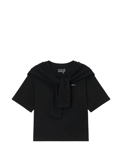 Musium Div. Layered Cotton T-shirt In Black