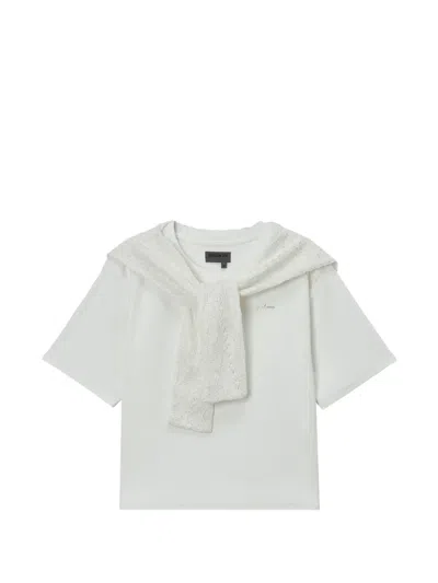 Musium Div. Layered Cotton T-shirt In White