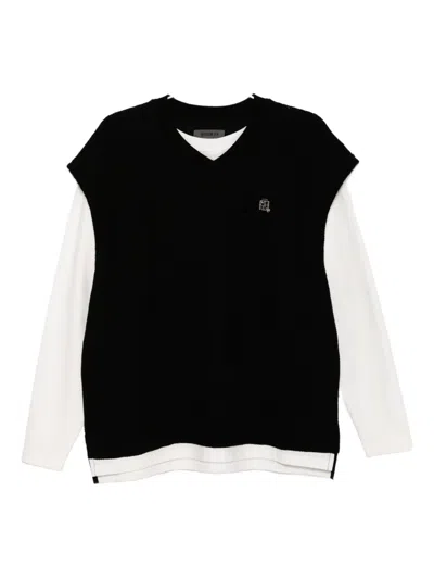 Musium Div. Layered Details T-shirt In Black