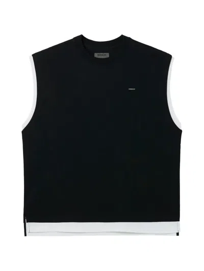 Musium Div. Layered Logo-plaque T-shirt In Black