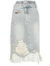 Musium Div. Layered Skirt In Blue