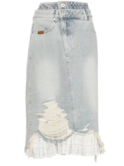 Musium Div. Layered Skirt In Blue