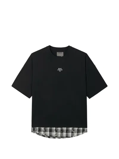 Musium Div. Layered-effect Logo-print T-shirt In Black