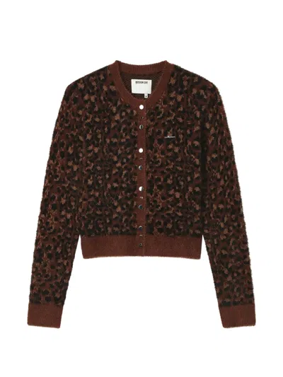 Musium Div. Leopard-print Button-up Cardigan In Brown