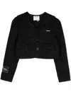 Musium Div. Logo-appliqué Button-up Jacket In Black