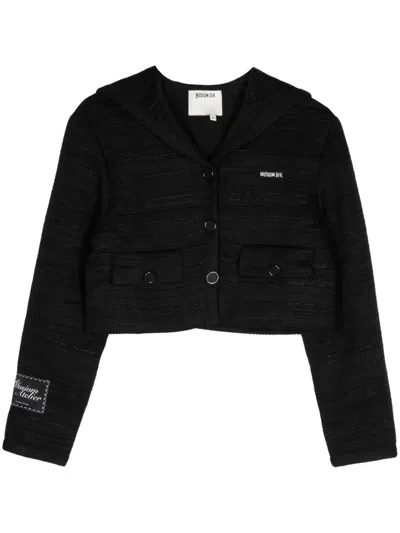 Musium Div. Logo-appliqué Button-up Jacket In Black