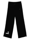 Musium Div. Logo-appliqué Corduroy Trousers In Black