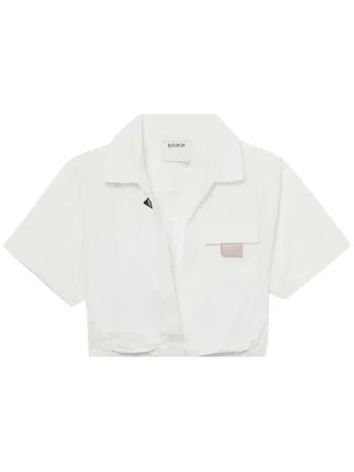 Musium Div. Logo-appliqué Layered Cotton Top In White