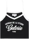 Musium Div. Logo-embroidered Cropped Tank Top In Black