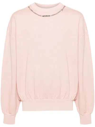 Musium Div. Logo-embroidered Sweatshirt In Pink