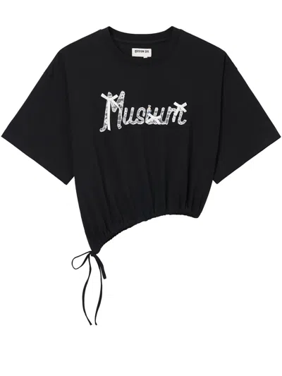 Musium Div. Logo-embroidered T-shirt In Black