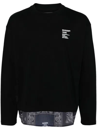 Musium Div. Logo-embroidered T-shirt In Black