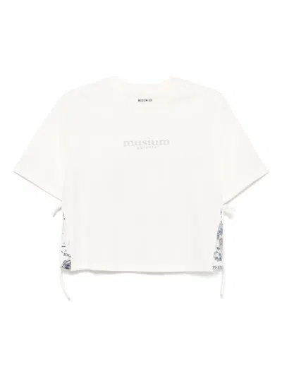 Musium Div. Logo-embroidered T-shirt In White