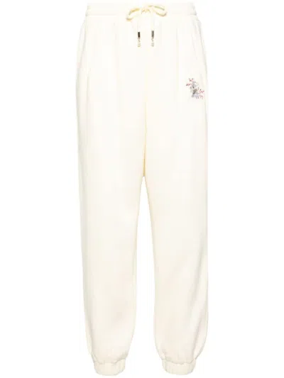 Musium Div. Logo-embroidered Track Pants In Neutrals