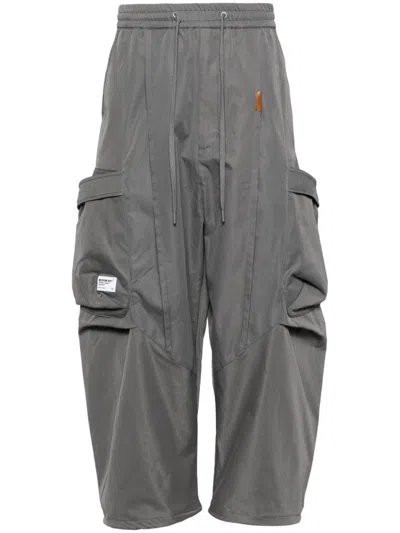 Musium Div. Logo-patch Cargo Trousers In Grey