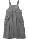 Musium Div. Logo-patch Midi Dress In Grey