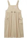 Musium Div. Logo-patch Midi Dress In Neutrals