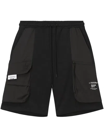 Musium Div. Logo-print Cargo Shorts In Black