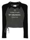 Musium Div. Logo-print Collar-embellished T-shirt In Black