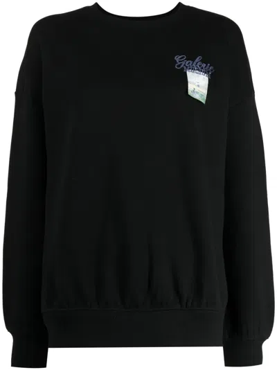 Musium Div. Logo-embroidered Cotton Sweatshirt In Blue