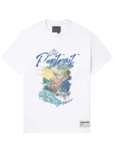 Musium Div. Logo-print Cotton T-shirt In White