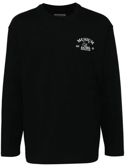 Musium Div. Logo-print Long-sleeved T-shirt In 黑色