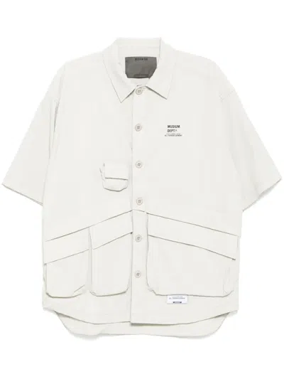 Musium Div. Logo-print Shirt In Grey