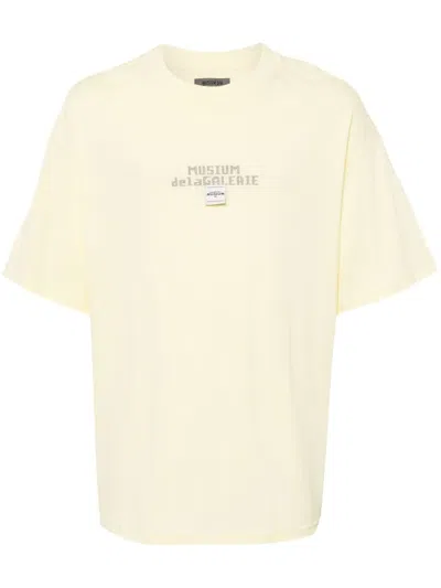 Musium Div. Logo Print T-shirt In 黄色