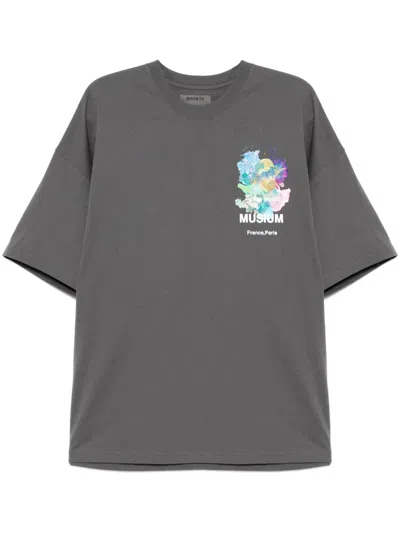 Musium Div. Logo-print T-shirt In Grau