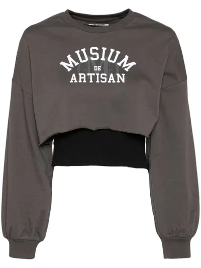 Musium Div. Logo-printed Sweatshirt In 灰色
