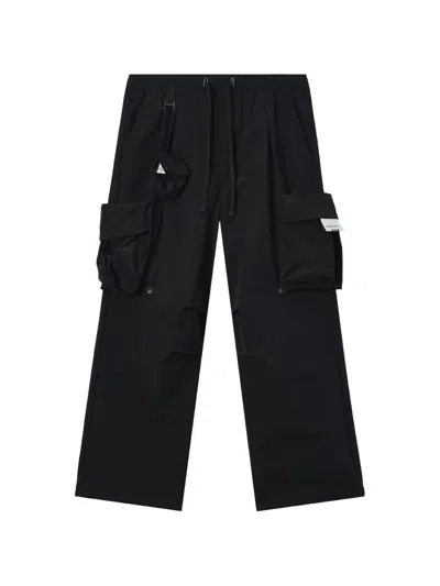 Musium Div. Logo-patch Cargo Pants In Black