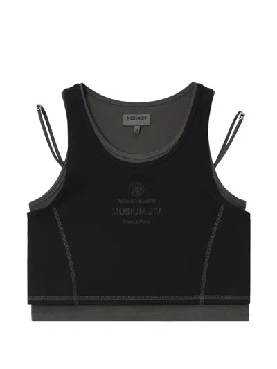 Musium Div. Logo-print Top In Black