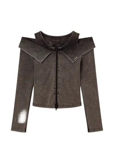 Musium Div. Off-shoulder Top In Brown