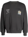 Musium Div. Painterly-print Cotton Sweatshirt In Grau