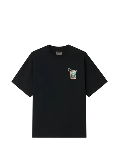 Musium Div. Painting Cotton T-shirt In Black