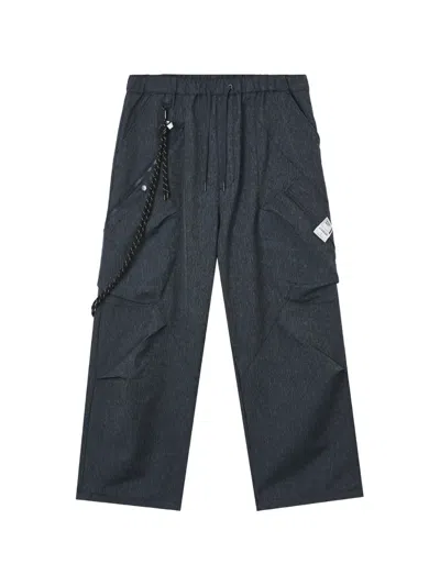 Musium Div. Panelled Cargo Pants In Blue
