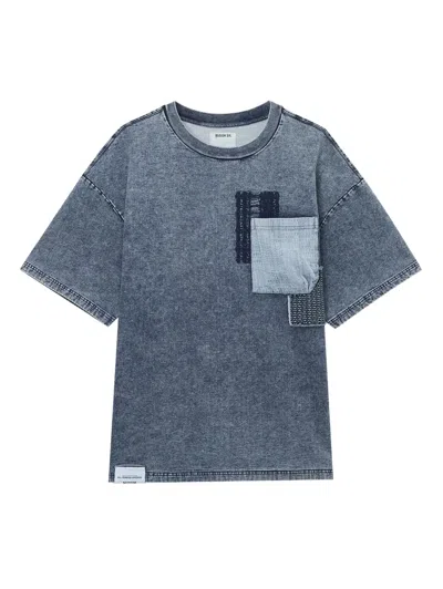 Musium Div. Patch-pocket Denim T-shirt In Blue