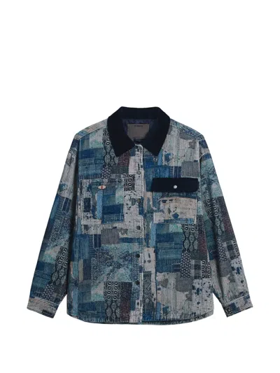 Musium Div. Patchwork Corduroy Jacket In Blue