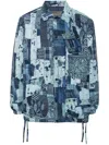 Musium Div. Patchwork-design Shirt Jacket In Blue