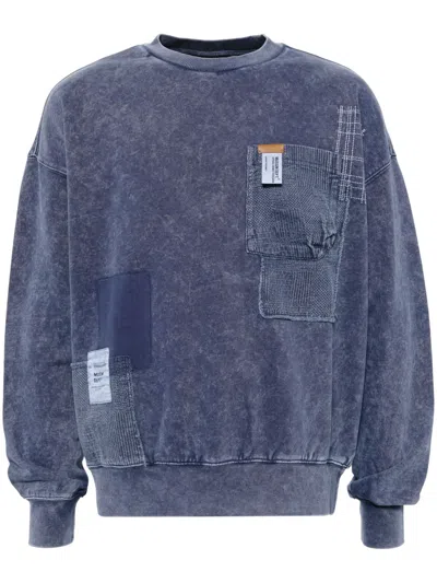 Musium Div. Patchwork Design Sweatshirt In Blau