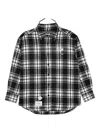 Musium Div. Patchwork Plaid Shirt In Black
