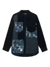 Musium Div. Patchwork Shirt In Blue