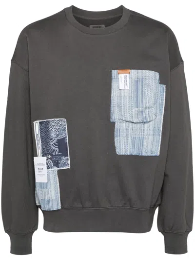 Musium Div. Patchwork Sweatshirt In Grey