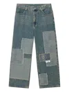 Musium Div. Patchwork Wide-leg Jeans In Blue