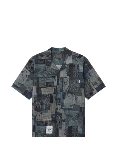 Musium Div. Patterned Shirt In Blue