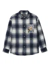 Musium Div. Plaid-pattern Patch Shirt In Blue