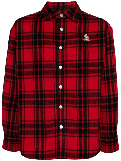 Musium Div. Plaid-patterned Shirt In Red